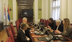 4 March 2014 Chairman of the Committee on the Judiciary, Public Administration and Local Self-Government Petar Petrovic in meeting with World Bank consultants Ellen Kelly and Marina Matic